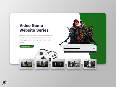 Video Game Website Series - Portfolio Design call of duty control design game gamer games gaming playstation tomb raider ui uiux ux video games watch dogs web website website concept website design xbox