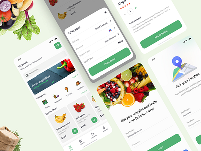 Grocery App Concept ecommerce grocery ios market store
