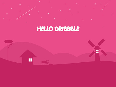 Hello Dribbble! debut dribbble firstshot hello illustration thanks