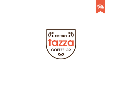 Tazza Coffee Company azwage badgelogo coffee logo dailylogochallenge design flat logo minimal