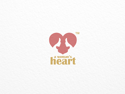 A woman's heart logo branding design flat icon illustration logo minimal