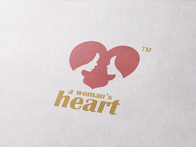 a woman's heart logo pt2 branding design flat illustration logo minimal