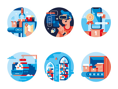 Molo17 - Icons cloud services colors illustration mobile app phone sail ho studio sho studio vector website website illustration