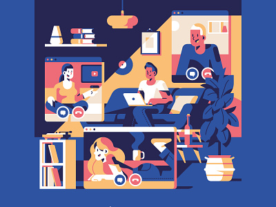 We stay home by Sail Ho Studio on Dribbble