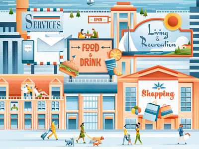 Virginia Living cover cover drink editorial editorial illustration food illustration people sail ho studio sho studio shopping texture virginia