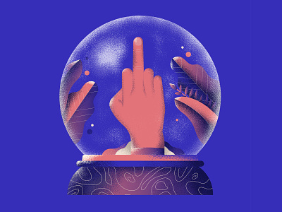 The end of 2020 2020 colors hand illustration middle finger sail ho studio sho studio snowball texture vector