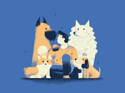 If you lie down with dogs, you will get up with fleas corgi daniele simonelli dog art dog illustration dogs dsgn flea fleas pack sailhostudio texture