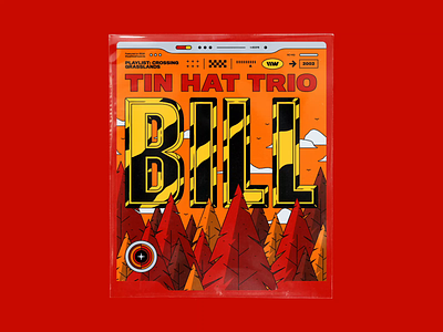 Tin Hat Trio - Bill animated typography bashbashwaves birds clouds colors cover glare motion design motion graphics music music art rhox sail ho studio sho studio song spotify spotify cover typography vector