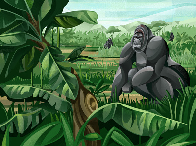 The Price of Extinction - Gorilla climate change earth environment gorilla illustration jungle nature sail ho studio save the planet sho studio ticket