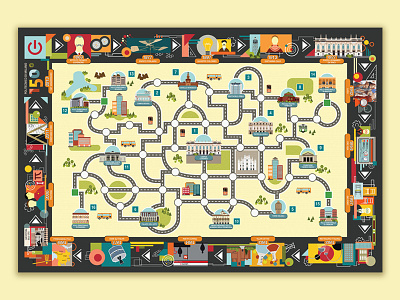 Polimi Timeline - board game illustration