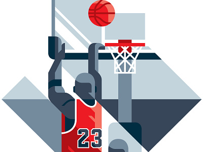 Michael Jordan - Rivista Ufficiale NBA #100 basketball editorial illustration jordan magazine michael nba official sailho studio sho studio