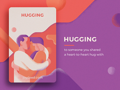 Joydeed - Hugging cards help hugging illustration love positive sail ho studio sho studio