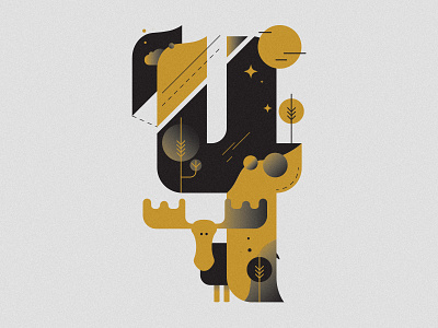 Coffee and Numbers elk five illustration numbers sail ho studio sho studio typography