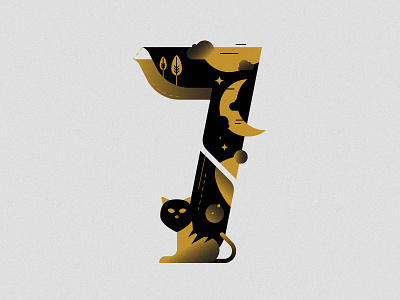 Coffee and Numbers bigcat colors gradient illustration sail ho studio seven sho studio typo typography vector