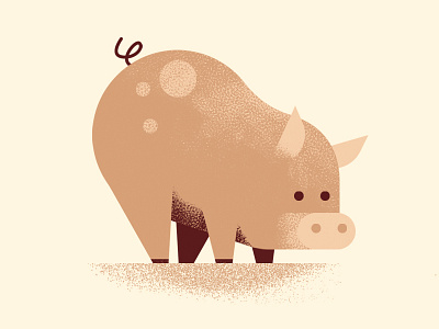 Piggy colors editorial illustration pig piggy pork sail ho studio sho studio texture vector