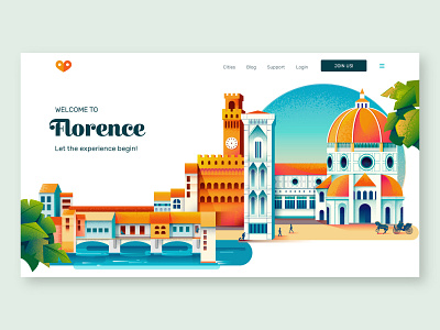 I love guido - tour sharing website city colors florence illustration sail ho studio sho studio tour tourguide tourism vector web illustration website