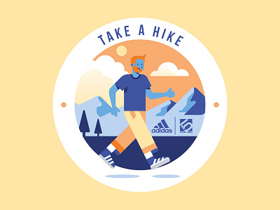 Adidas - Stickers adidas apparel characters colors health hiking illustration mountains nature outdoor sail ho studio sho studio shoes sports stickers vector