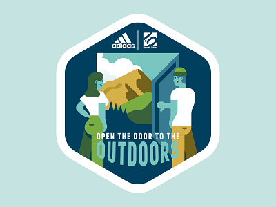 Adidas - Stickers adidas characters colors hiking illustration mountains nature outdoors phone sail ho studio sho studio sport vector