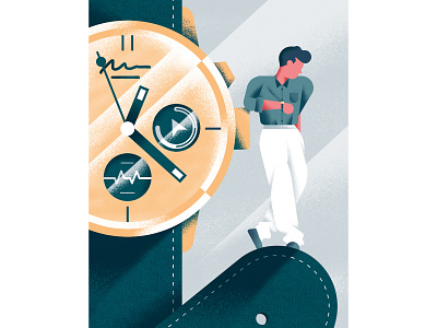Il Sole 24 Ore - Luxury watches colors editorial editorial illustration illustration luxury sail ho studio sho studio texture time vector watch wrist