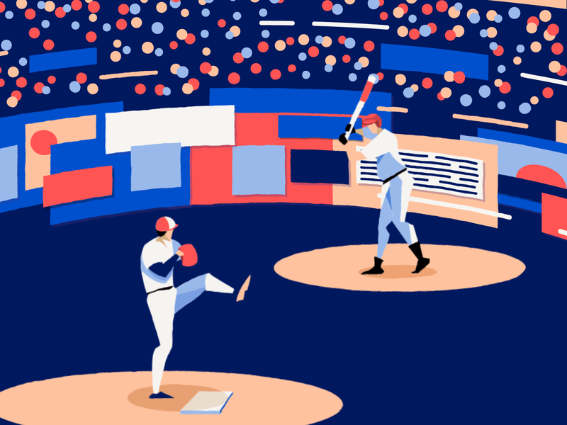 Augmented reality and sports animation augmented reality ball baseball editorial gif home run illustration motion design players sail ho studio sho studio sponsorship sport stadium texture