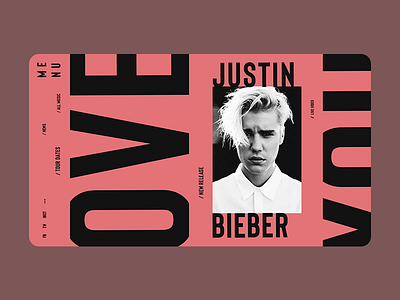 Justin Bieber Main Page Concept