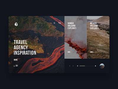 Travel Agency Inspiration agency design dribbble elegant hike minimal personal site travel typography ui web web design