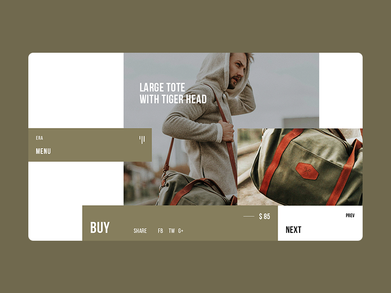 ERA - Single Product green card bag single product dribbble creative typography web design ui ux web