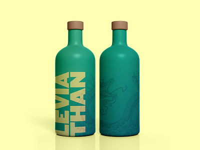 Leviathan Rum alcohol bottle design design label design packaging typography