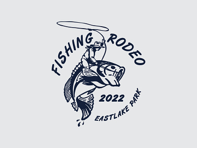 Fishing Rodeo brand brand design brand identity branding cowboy design fish illustration lasso