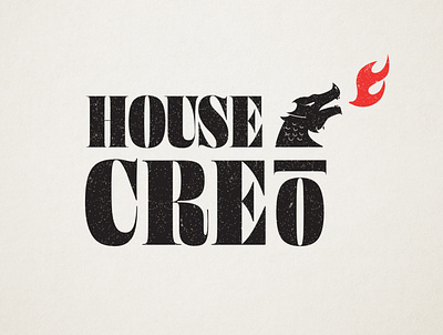 HOUSE CREŌ brand brand design brand identity branding chain chains create design dominate dragon game of thrones got illustration logo money red and black ride skull stacks