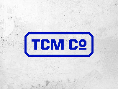TCM Co. Logo badge blue brand brand design brand identity branding cobalt construction design dribbble graphic design industrial logo machine machining nut patch texture vector wordmark