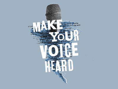 Make Your Voice Heard analog campaign microphone school tornado xerox