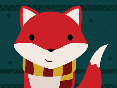 December Fox animal cute december fox scarf sweater pattern
