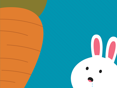 Easter Bunny animals april carrot cute easter illustration playful rabbit