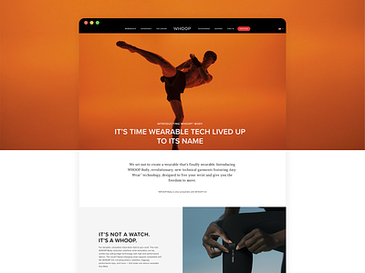 WHOOP Body Website color gradients graphic design responsive web web design