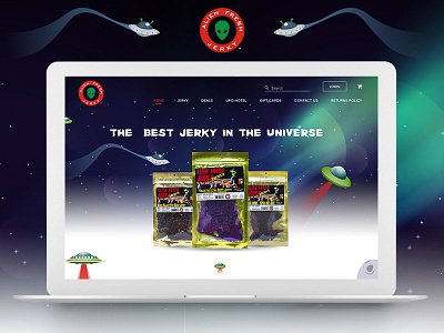 Alien Fresh Jerky designing illustration ui ui ux uiux ux webpage website website design