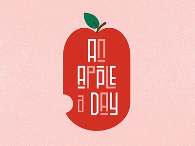 An Apple A Day fruit illustration illustration illustration art process work textured typography vector work in progress