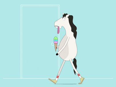Unicorn Day Post (abridged without sound) 2d aftereffects animation character horse icecream illustration mograph motiongraphics rubberhose unicorn walkcycle