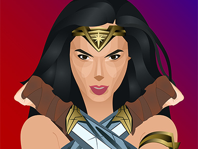 Wonder Woman art bigbratwolf dc comics design drawing graphic illustration. digital illustrator pop culture portrait wonder woman ww