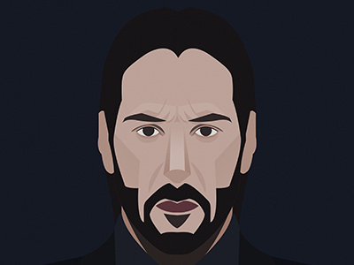 Baba Yaga art bigbratwolf design digital drawing graphic illustration illustrator john wick keanu reeves portrait