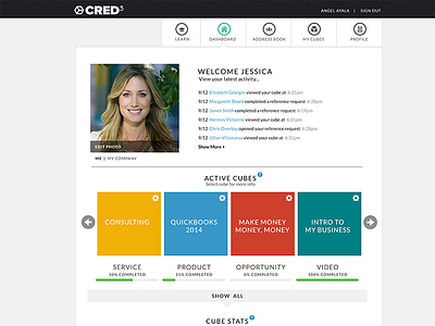 CRED3 | Dashboard branding creative cred3 web app web design
