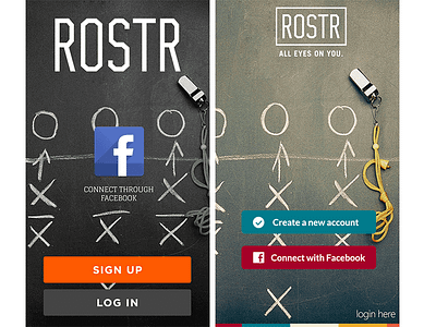 ROSTR - WELCOME creative design ios mobile