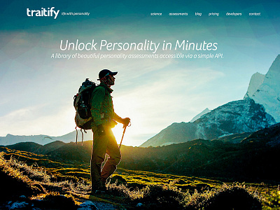 Traitify Homepage Concept conceptual web