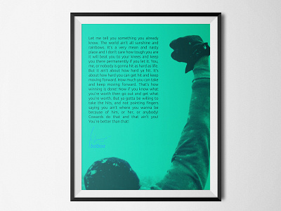 Balboa balboa inspiration poster print quote