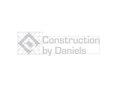 Construction by Daniels logo design grid