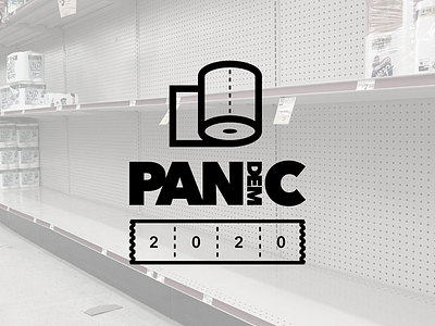 PAN(dem)IC 2020 logo design badge branding corporate identity design grid logo minimal modern monogram oklahoma rebrand tulsa