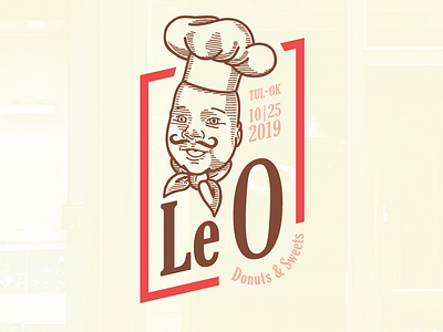 Le O Donut Shop logo design