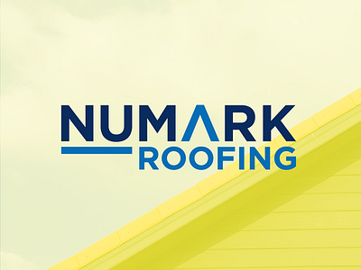 Numark Roofing logo design badge branding corporate design grid identity logo minimal modern monogram oklahoma rebrand