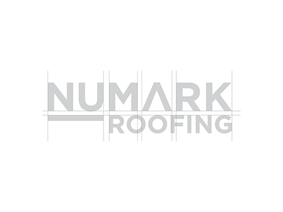 Numark Roofing logo design grid badge branding corporate design grid identity logo minimal modern monogram oklahoma rebrand