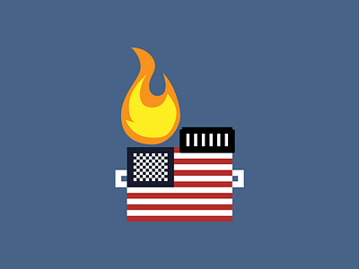 2020 Debates Dumpster Fire logo design
